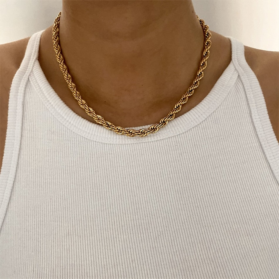 Rope Chain Choker Necklace