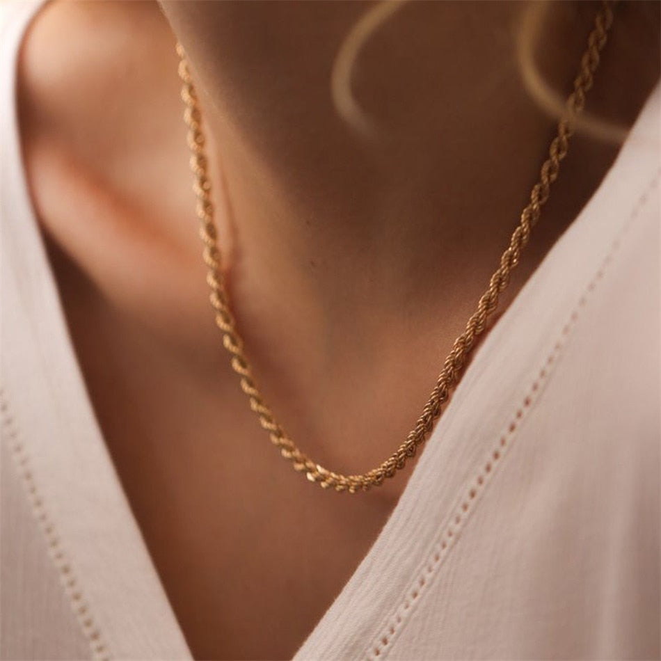 Rope Chain Choker Necklace