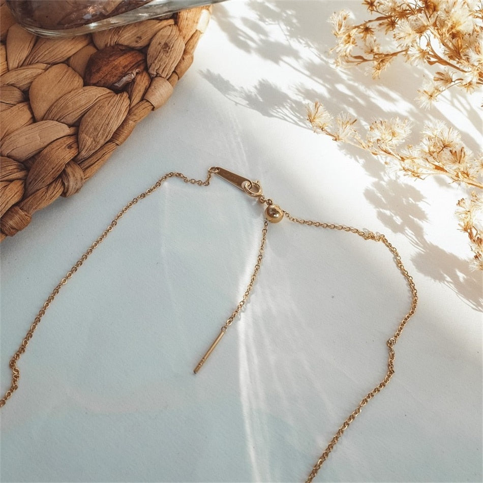 Dainty Side-by-side Heart Letter Necklace