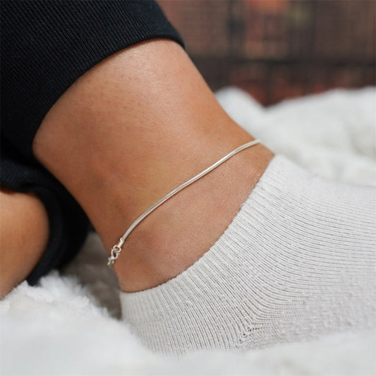 Minimalistic Snake Chain Anklet